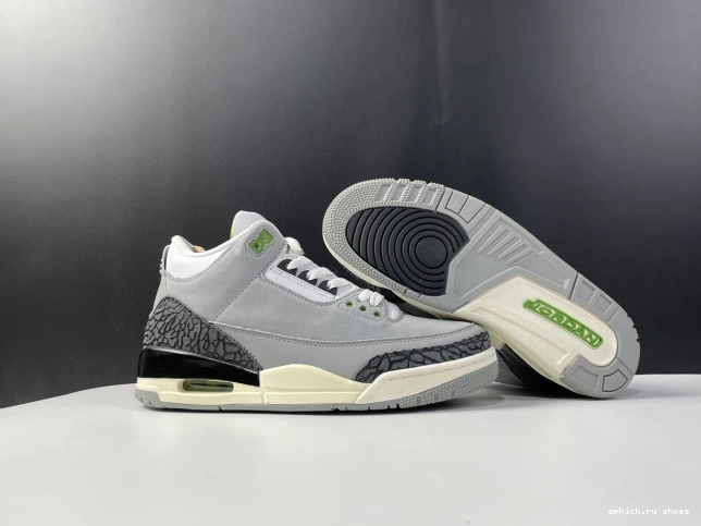 Cheap Chlorophyll Retro Jordan 3 Air 136064-006 0817